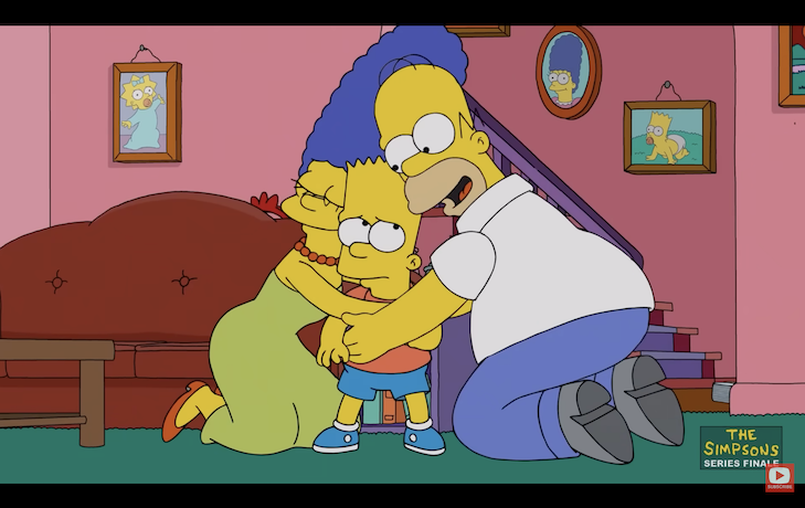 scene from The Simpsons 'finale' episode